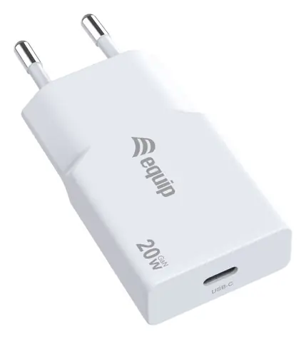 Equip GaN 20W biela / Sieťová nabíjačka / USB-C / Power Delivery 3.0 / Quick Charge 3.0