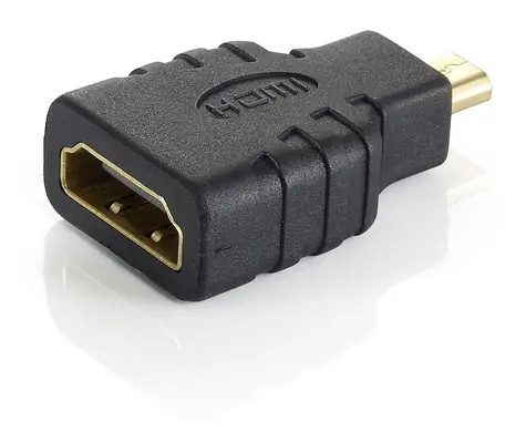 Equip microHDMI na HDMI čierna / Adaptér / pozlátené konektory