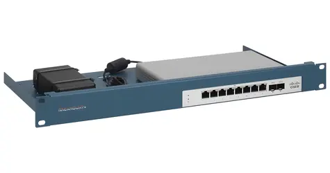 Rackmount.IT RM-CI-T17 modrá / Montážna sada do racku / 19" / 1U / MERAKI MS130-8, MS130-8P