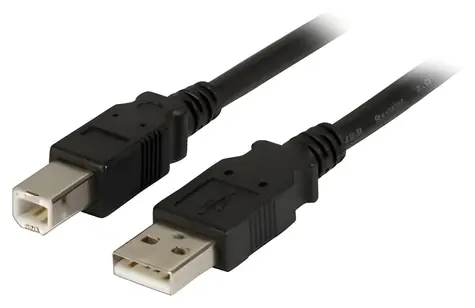EFB USB 2.0 AB čierny / Kábel / 5 m / 480 Mbit/s