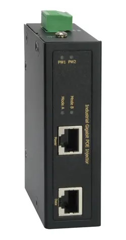 LevelOne IGP-0101 čierna / PoE injektor / Gigabit / 802.3 AF/at / 36 W / -40 až 75 °C