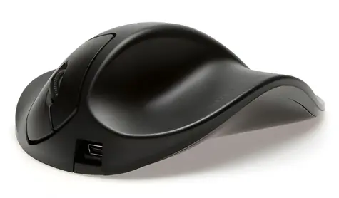 BakkerElkhuizen HandShoeMouse L pravá čierna / Ergonomická bezdrôtová myš / RF Wireless / 1000 DPI / dobíjacie batérie