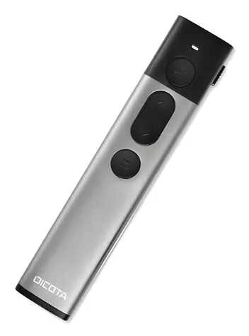Dicota Wireless Presenter čierna, šedá / Prezentátor / zelený laser / 2,4 GHz / dosah 30 m