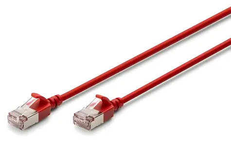 Digitus CAT 6A Slim červená / Patch kábel / F/FTP / 1,5 m