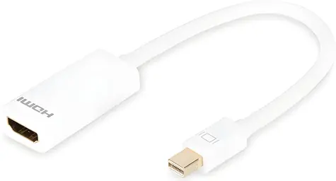 Digitus mini DisplayPort - HDMI 0,15 m biela / Redukcia / DisplayPort 1.1a / do 1080p/60 Hz
