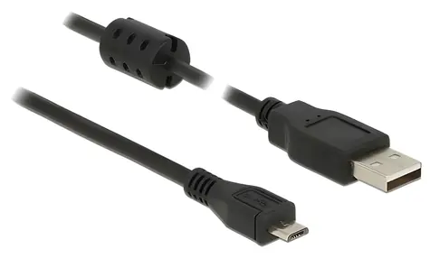 DeLock USB-A - Micro USB-B čierna / Kábel / USB 2.0 / 3 m / 480 Mbit/s