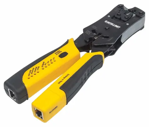 Intellinet Universal / Krimpovacie kliešte / RJ11, RJ12, RJ22, RJ45 / s testerom káblov / račňa