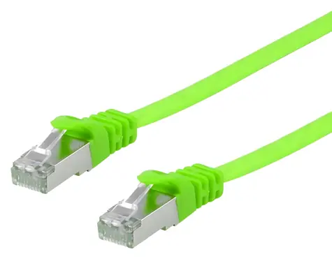 Equip zelená / Patch kábel / Cat6a / U/FTP / plochý / 2 m