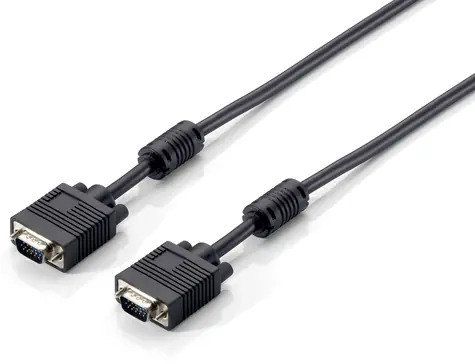 Equip VGA kábel čierna / Kábel / 5 m / feritová perlička / max. 1400x1050