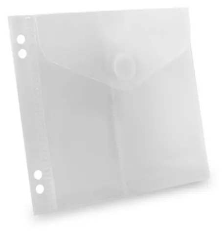 MediaRange transparentné / Obal na USB flash disky / 2 priehradky / Dierovanie 80 mm / 10 ks