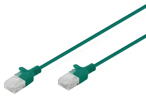 Digitus CAT 6 U-UTP Slim zelená / Patch kábel / U/UTP / 250 MHz / 1,5 m