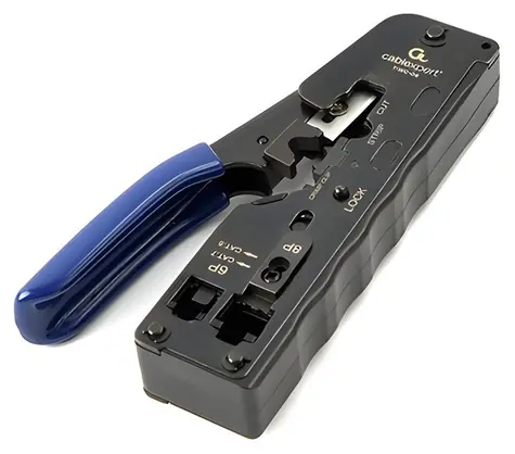Gembird kliešte krimpovacie modrá / Krimpovacie kliešte / RJ45 (8P8C) / RJ12 (6P6C) / RJ11 (6P4C)