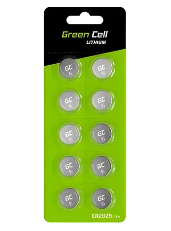 Green Cell CR2025 / Batéria / Lítiová / 3V / 160mAh / 10 ks / blister