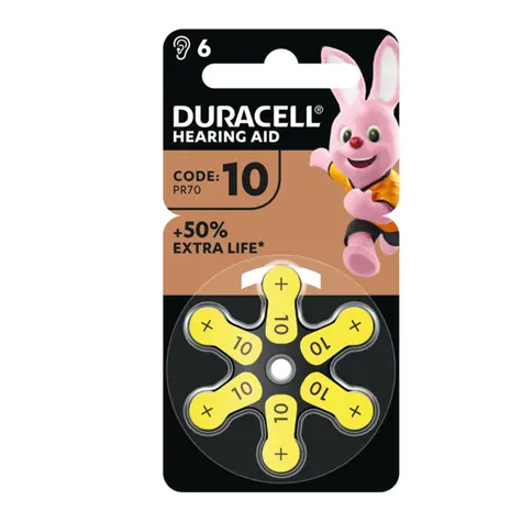 Duracell EasyTab 10 (PR70) / Batéria do načúvadla / 6 ks