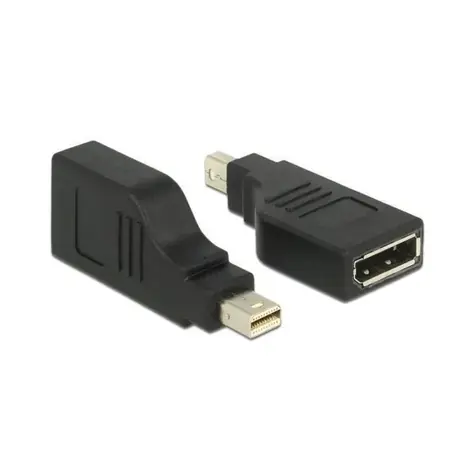 DeLock Adaptér / mini DisplayPort - DisplayPort / 90 ° / 4K / čierna