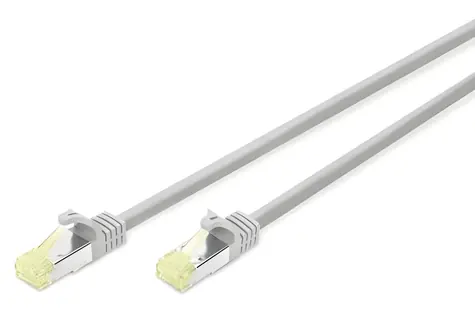 Digitus Cat 6A S/FTP sivý 5m / Patch kábel / LSZH / AWG 26/7 / PoE+