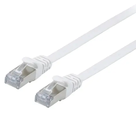 Equip Cat6a biela / Patch kábel / U/FTP / Flat / LSZH / 0,5m