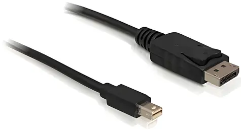 DeLock Mini DisplayPort - DisplayPort čierna / Video kábel / 2 m / 4K / 60 Hz / DP 1.2