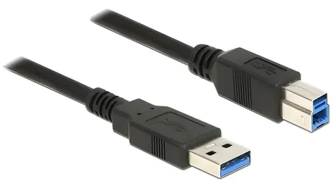 DeLock USB-A - USB-B čierna / Kábel / USB 3.2 Gen 1 / 2 m / 5 Gbit/s