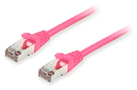 Equip Cat6a S/FTP ružová / Patch kábel / 0,25 m / RJ-45 / LSZH plášť