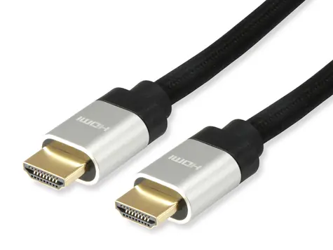 Equip čierna, strieborná / HDMI kábel s Ethernetom / HDMI 2.1 / 8K 60Hz / 48 Gbps / 3 m