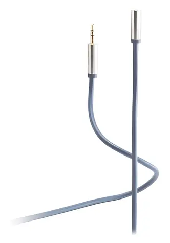 Shiverpeaks Flexline modrá / Predlžovací audio kábel / Jack 3,5 mm / 1,5 m / kovový konektor