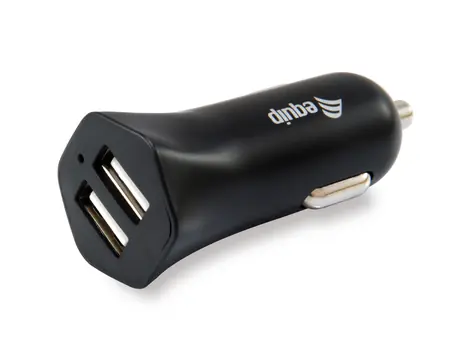 Equip čierna / Autonabíjačka / 2x USB / 12/24 V / 12 W