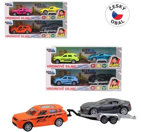 Auto s prívesom / Kovové / 19 cm / od 3 rokov