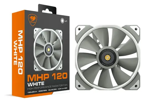 COUGAR MHP 120 biela / Ventilátor / 120 mm / 2000 RPM / PWM / 34,5 dB