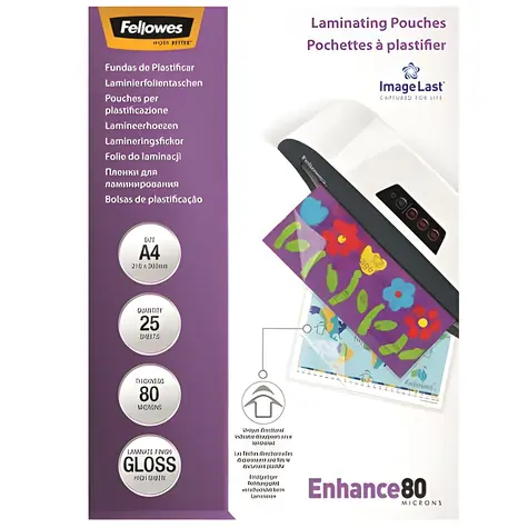 Fellowes ImageLast / Laminovacie fólie / A4 / 80 mic / lesklá / 25 ks