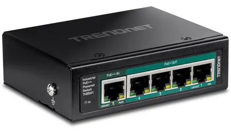 Trendnet TI-B541 / Switch / 5- Port Gigabit / PoE+ Pass-Through / DIN lišta / 65 W