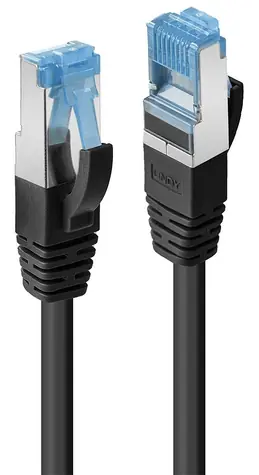 Lindy čierna / Patch kábel / Cat6a S/FTP / RJ-45 / 3 m