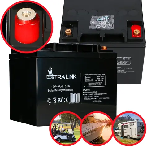 Extralink AGM 12V 40Ah / Olovený akumulátor / bezúdržbový / VRLA