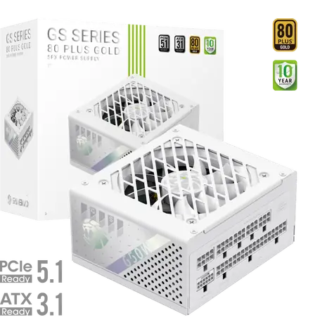 Gamemax GS 650G WH biela / Zdroj / SFX / 650W / Plne modulárne