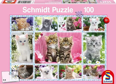 Schmidt Puzzle Mačiatka / 100 dielikov / 36,1 × 24,3 cm