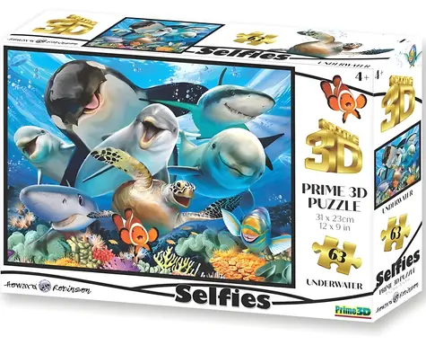 Prime 3D Puzzle Podvodné selfie / 3D efekt / 63 dielikov