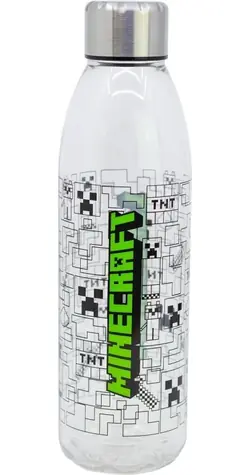 STOR Fľaša na pitie Minecraft 980 ml / Plastová bez BPA a ftalátov / kovový skrutkovací uzáver