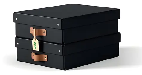 Leitz Puro čierna / Úložný box / Kartón / Veľkosť M nízky / 2 ks / 270 × 100 × 370 mm