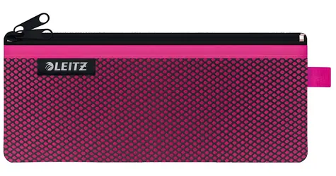 Leitz Wow Dvojité textilné vrecko M ružová / Nylonová sieťovina / 210 x 85 mm