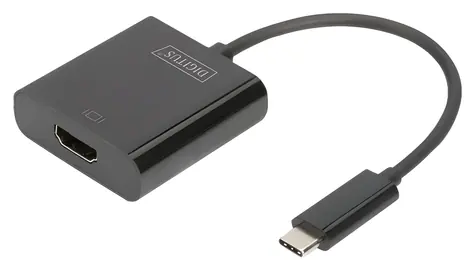 Digitus USB-C na HDMI čierna / Adaptér / 4K 30Hz