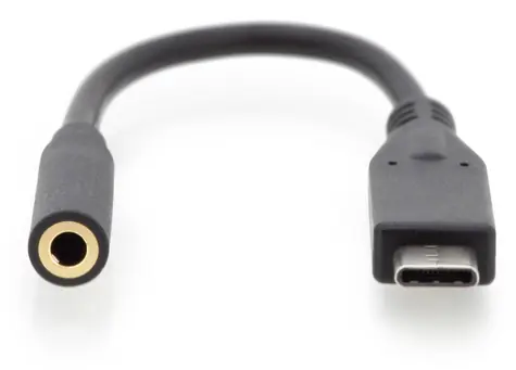 Digitus Redukcia USB-C - 3,5mm Jack / 0,2m / audio in/out / čierna