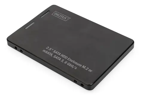 Digitus 2,5" čierna / Externý box / HDD/SSD / SATA / M.2 / mSATA