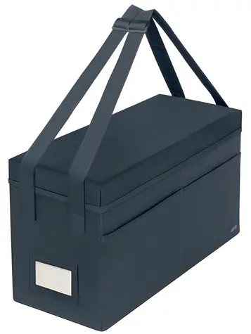 Leitz Textilný úložný box s vekom šedá / 465 x 200 x 260 mm