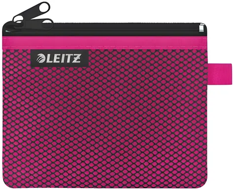 Leitz Wow ružová / Dvojité textilné vrecko / veľkosť S / 140×105 mm