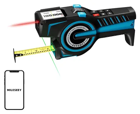 Mileseey DTX 10 / Laserový diaľkomer / 100 m / páska 1,8 m / Bluetooth / presnosť ±2 mm