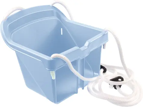 MOCHTOYS Hojdačka pre najmenších pastelovo modrá / nosnosť 25 kg / dĺžka lana 100 cm