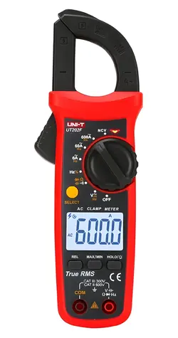 UNI-T UT201F / Multimeter kliešťový / True RMS / AC 600 A / AC / DC 600 V