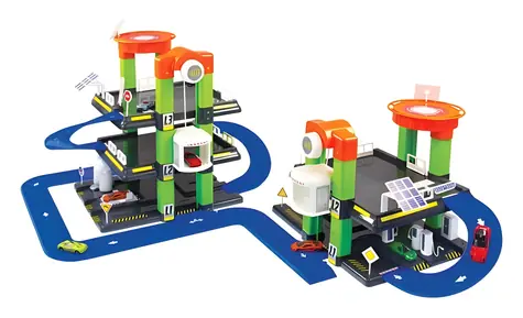 MOCHTOYS Garáž parkovacia trojposchodová / 116 x 57 x 46 cm / od 3 rokov