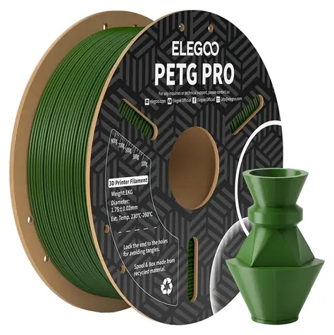 Elegoo PETG Pre olivovo zelená / Struna pre 3D tlačiareň / PETG / 1,75 mm / 1 kg