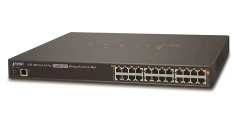 Planet HPOE-1200G / PoE injektor / 12x Gigabit / 802.3at / 340W / watchdog